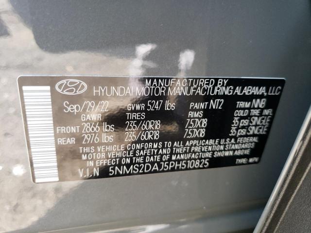 5NMS2DAJ5PH510825 - 2023 HYUNDAI SANTA FE SEL GRAY photo 13