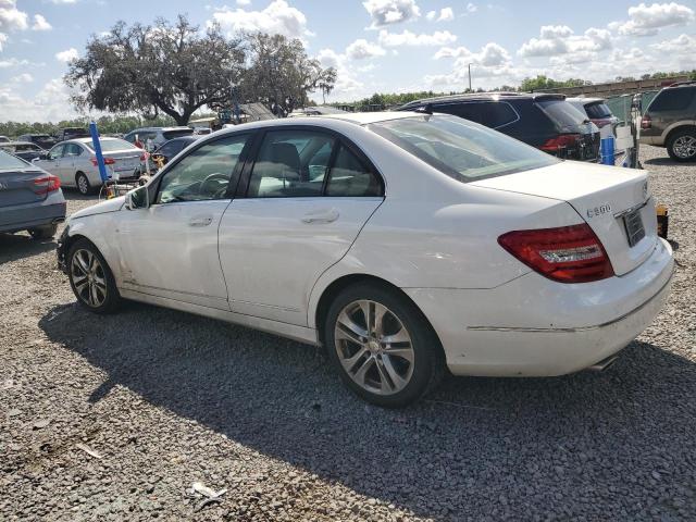 WDDGF8AB6DA874046 - 2013 MERCEDES-BENZ C 300 4MATIC WHITE photo 2