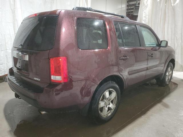 5FNYF4H65BB002039 - 2011 HONDA PILOT EXL BURGUNDY photo 3