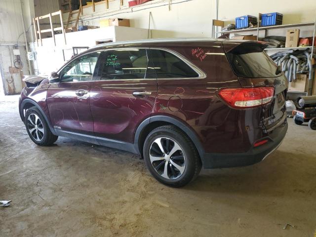 5XYPHDA58GG124434 - 2016 KIA SORENTO EX MAROON photo 2