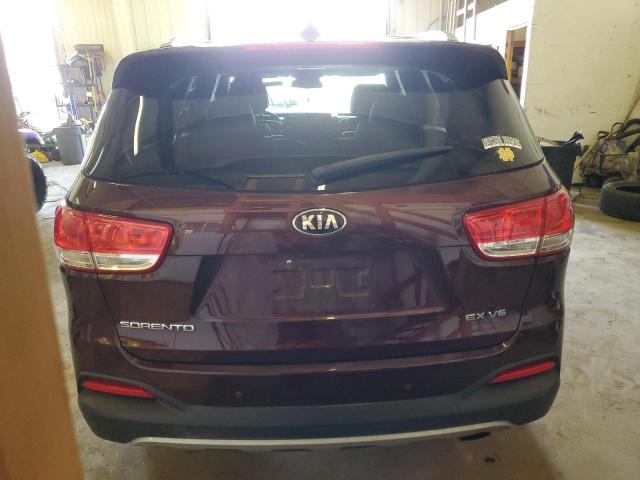 5XYPHDA58GG124434 - 2016 KIA SORENTO EX MAROON photo 6