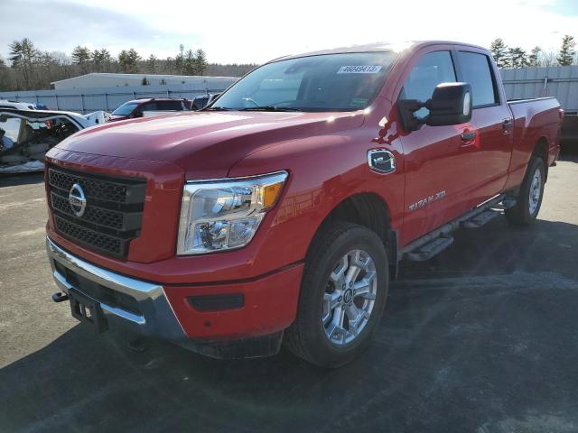 1N6AA1FB7NN103701 - 2022 NISSAN TITAN XD SV RED photo 1