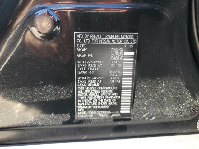 KNMAT2MT9GP608855 - 2016 NISSAN ROGUE S 黑色 照片 13