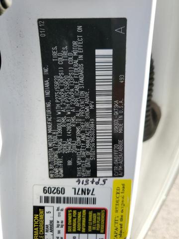 5TDZY5G16CS039849 - 2012 TOYOTA SEQUOIA SR5 WHITE photo 13