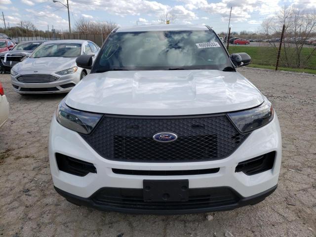 1FM5K8AB0MGA42482 - 2021 FORD EXPLORER POLICE INTERCEPTOR WHITE photo 5