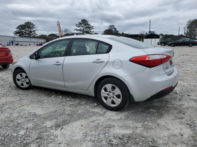 KNAFX4A60F5357624 - 2015 KIA FORTE LX SILVER photo 2