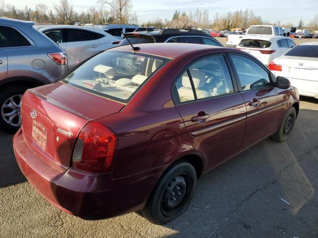 KMHCN4AC8AU482821 - 2010 HYUNDAI ACCENT GLS MAROON photo 3