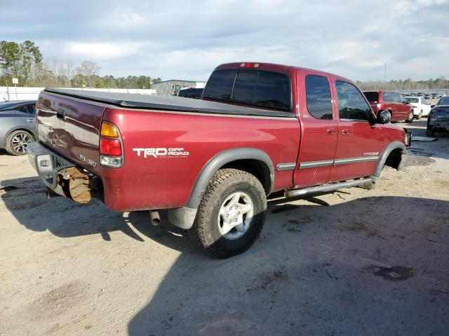 5TBBT44152S314729 - 2002 TOYOTA TUNDRA ACCESS CAB წითელი ფოტო 3