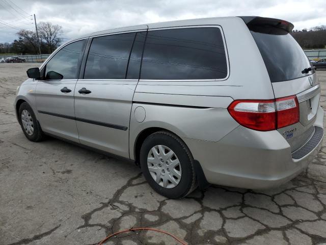 5FNRL38217B106989 - 2007 HONDA ODYSSEY LX SILVER photo 2