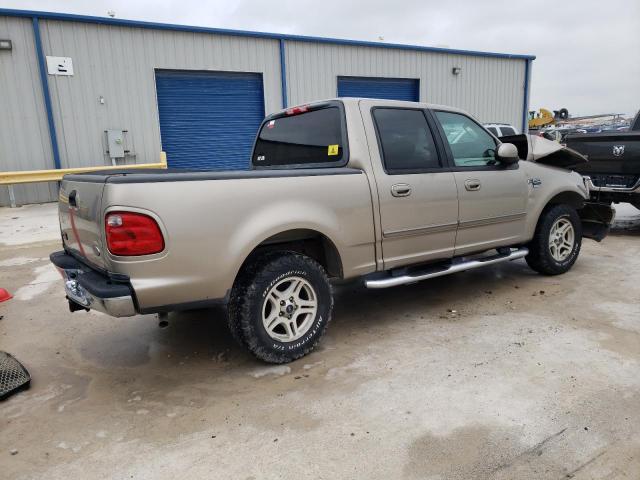 1FTRW07L82KE25236 - 2002 FORD F150 SUPERCREW BEIGE photo 3