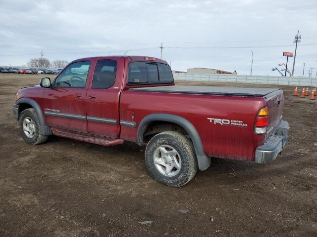 5TBBT4418YS071393 - 2000 TOYOTA TUNDRA ACCESS CAB მუქწითელი ფოტო 2