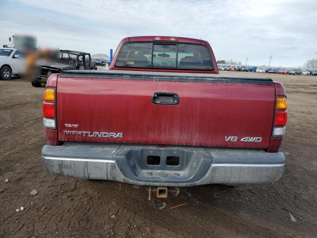 5TBBT4418YS071393 - 2000 TOYOTA TUNDRA ACCESS CAB MAROON photo 6