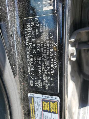 KNADM4A38D6252567 - 2013 KIA RIO LX BLACK photo 12