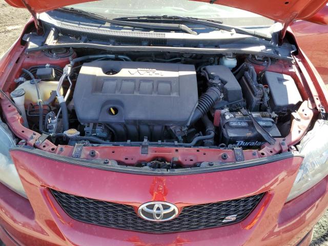 2T1BU4EE9AC464730 - 2010 TOYOTA COROLLA BASE RED photo 11