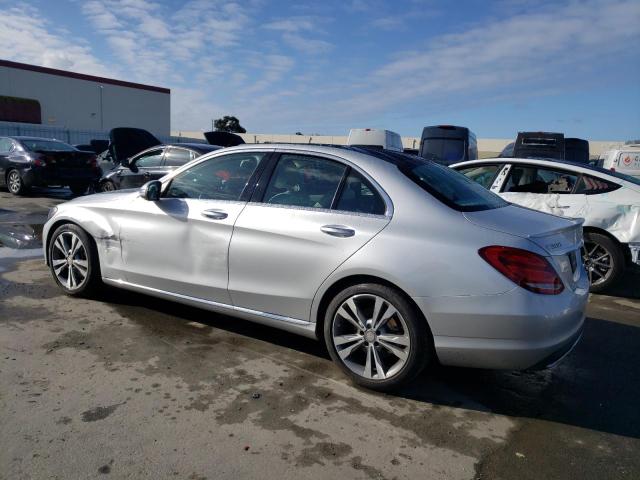 55SWF4JB3FU085280 - 2015 MERCEDES-BENZ C 300 SILVER photo 2