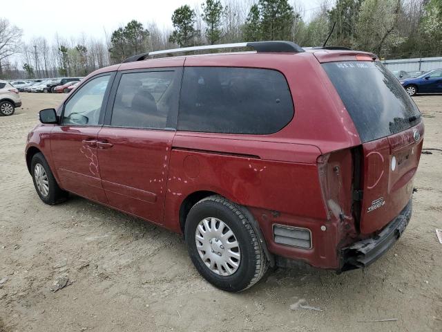 KNDMG4C72C6415965 - 2012 KIA SEDONA LX RED photo 2