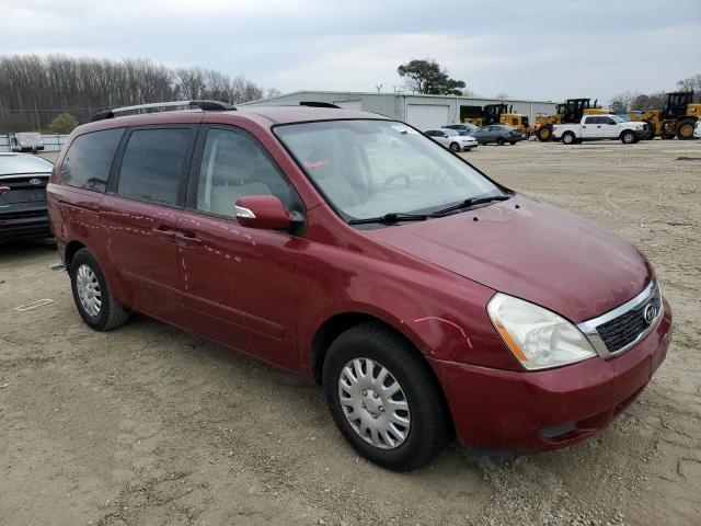 KNDMG4C72C6415965 - 2012 KIA SEDONA LX RED photo 4