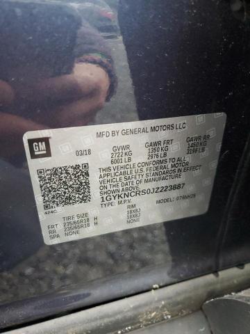 1GYKNCRS0JZ223887 - 2018 CADILLAC XT5 LUXURY BLUE photo 12