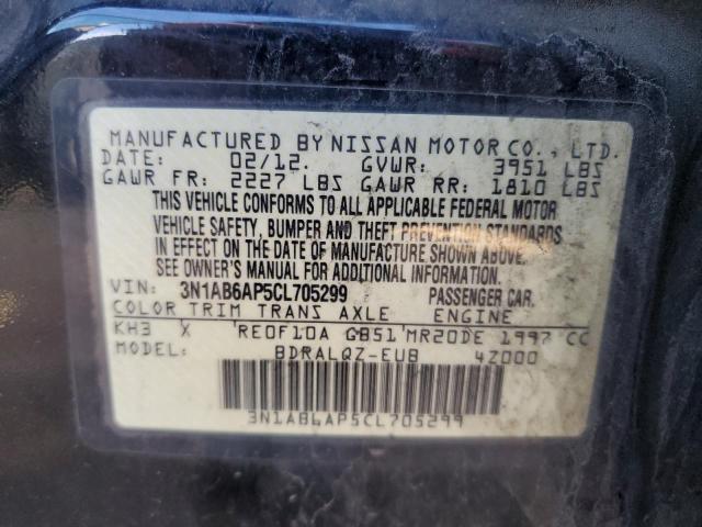 3N1AB6AP5CL705299 - 2012 NISSAN SENTRA 2.0 BLACK photo 13