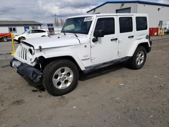 1C4BJWEG1DL598859 - 2013 JEEP WRANGLER U SAHARA WHITE photo 1