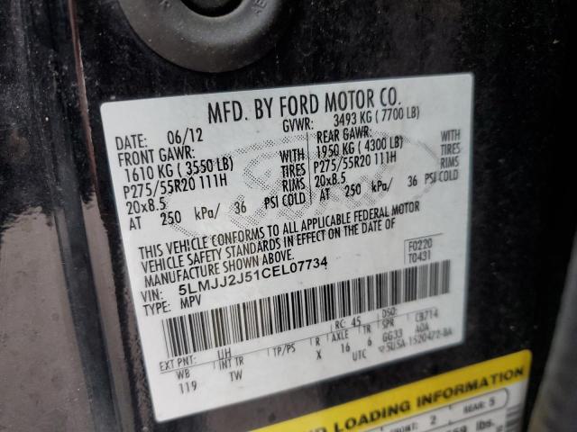 5LMJJ2J51CEL07734 - 2012 LINCOLN NAVIGATOR 黑色 照片 13