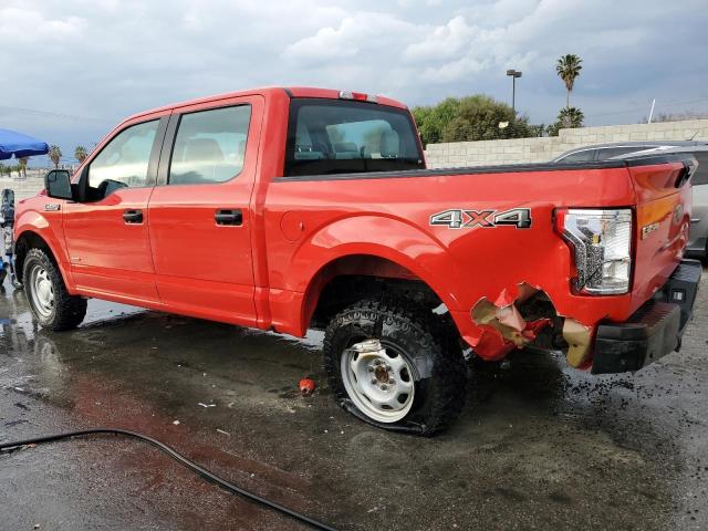 1FTEW1EP7GKD58629 - 2016 FORD F150 SUPERCREW RED photo 2