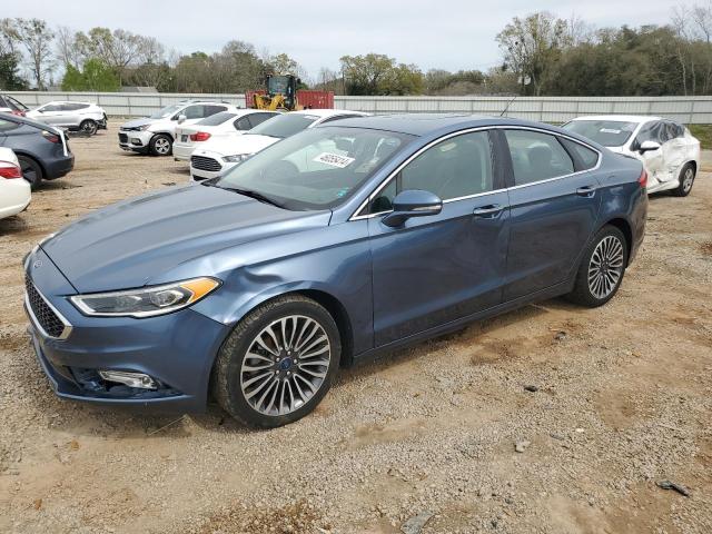 3FA6P0D97JR155666 - 2018 FORD FUSION TITANIUM/PLATINUM BLUE photo 1