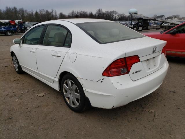 2HGFA16598H353779 - 2008 HONDA CIVIC LX WHITE photo 2