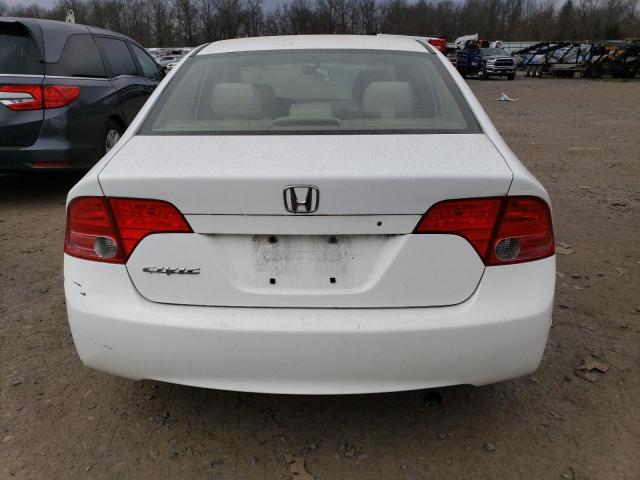 2HGFA16598H353779 - 2008 HONDA CIVIC LX WHITE photo 6