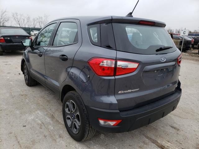 MAJ3S2FE7LC369887 - 2020 FORD ECOSPORT S GRAY photo 3