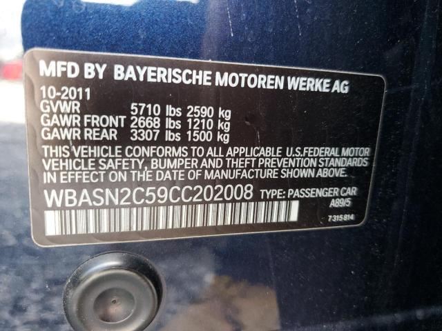 WBASN2C59CC202008 - 2012 BMW 535 IGT BLUE photo 13