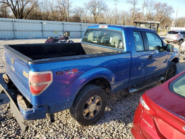 1FTEX1E89AFB48717 - 2010 FORD F150 SUPER CAB BLUE photo 3