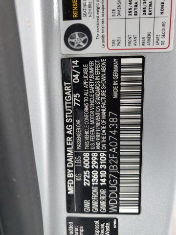 WDDUG7JB2FA074387 - 2015 MERCEDES-BENZ S 63 AMG SILVER photo 13