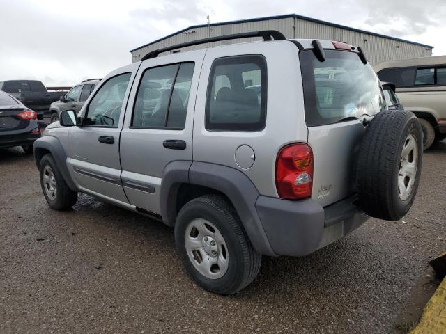 1J4GL48KX3W633359 - 2003 JEEP LIBERTY SPORT SILVER photo 2