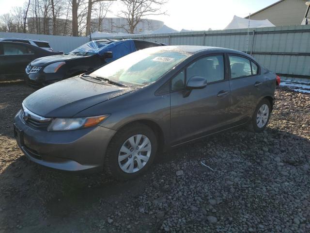 2HGFB2F58CH595524 - 2012 HONDA CIVIC LX GRAY photo 1