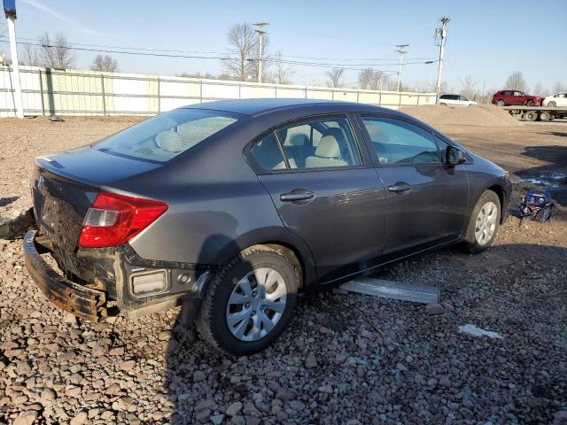 2HGFB2F58CH595524 - 2012 HONDA CIVIC LX GRAY photo 3