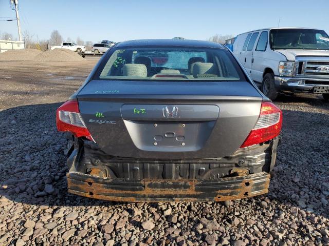 2HGFB2F58CH595524 - 2012 HONDA CIVIC LX GRAY photo 6