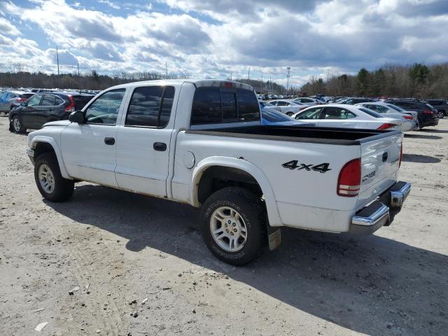 1D7HG48N24S560074 - 2004 DODGE DAKOTA QUAD SLT WHITE photo 2