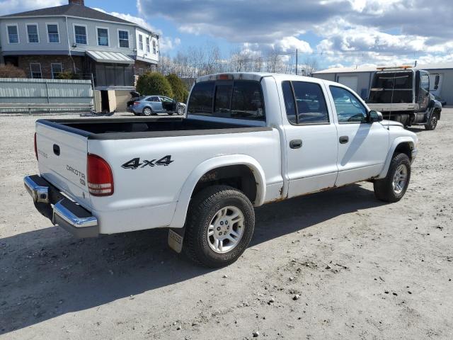 1D7HG48N24S560074 - 2004 DODGE DAKOTA QUAD SLT WHITE photo 3