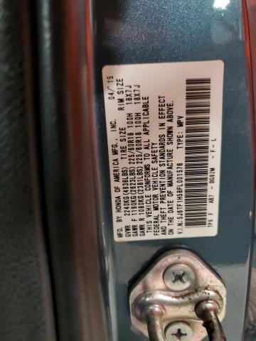 5J6TF1H58FL001576 - 2015 HONDA CROSSTOUR EXL ლურჯი ფოტო 13