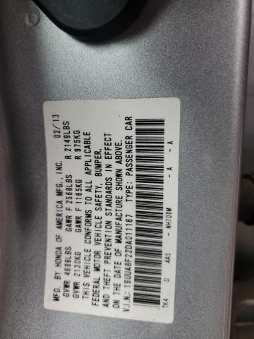 19UUA8F22DA011167 - 2013 ACURA TL SILVER photo 12