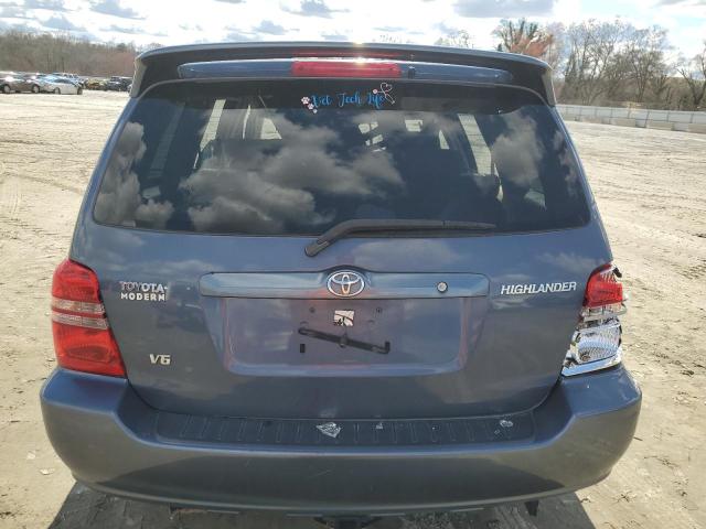 JTEGF21AX20056199 - 2002 TOYOTA HIGHLANDER LIMITED BLUE photo 6