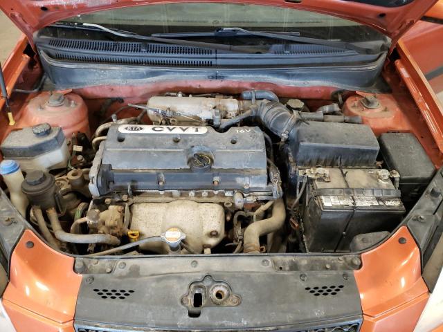 KNADE123X86416921 - 2008 KIA RIO BASE ORANGE photo 11