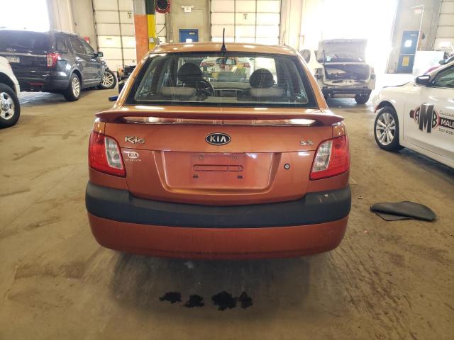 KNADE123X86416921 - 2008 KIA RIO BASE ORANGE photo 6