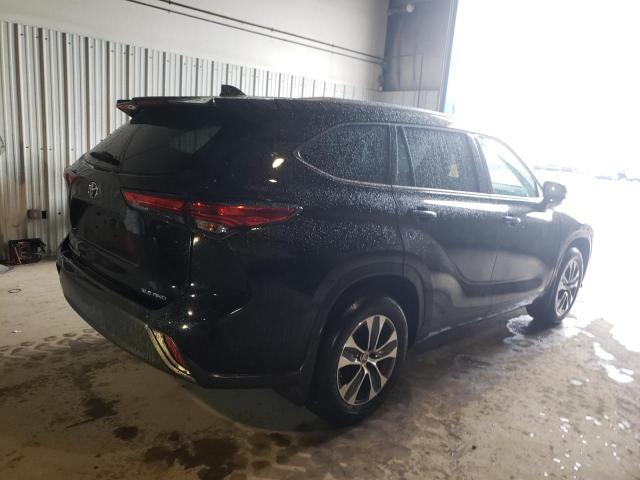 5TDGZRBH9MS526562 - 2021 TOYOTA HIGHLANDER XLE BLACK photo 3