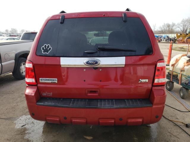 1FMCU0EG5BKB77346 - 2011 FORD ESCAPE LIMITED RED photo 6