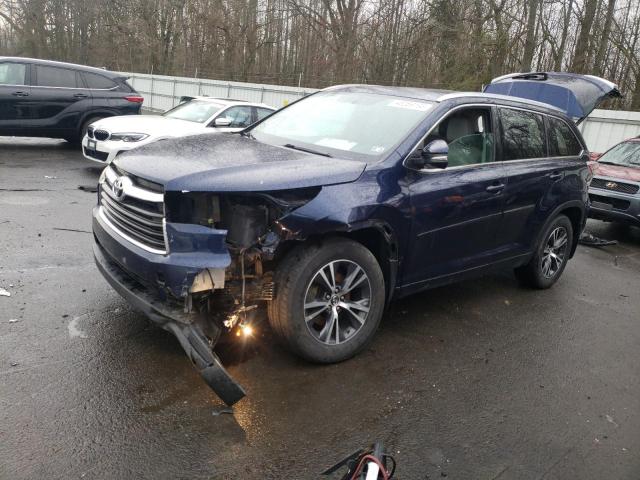 5TDJKRFH3GS347376 - 2016 TOYOTA HIGHLANDER XLE BLUE photo 1