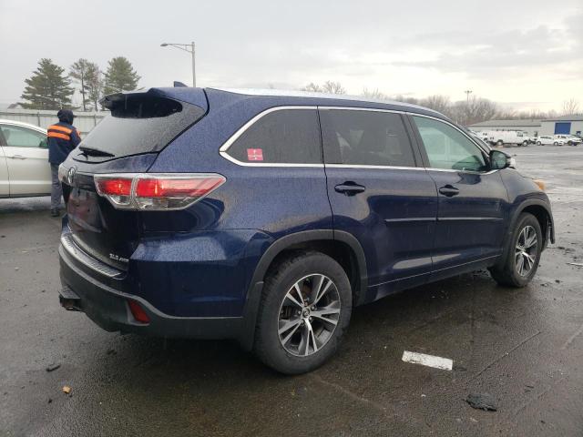 5TDJKRFH3GS347376 - 2016 TOYOTA HIGHLANDER XLE BLUE photo 3