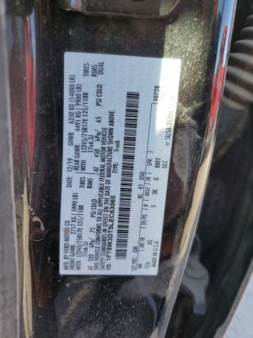 1FT8W3DT5LEC63065 - 2020 FORD F350 SUPER DUTY BLACK photo 12