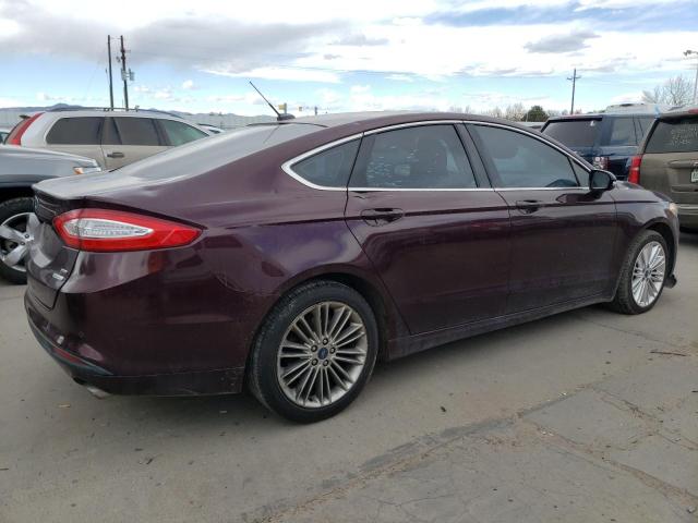 3FA6P0HR7DR155620 - 2013 FORD FUSION SE BURGUNDY photo 3